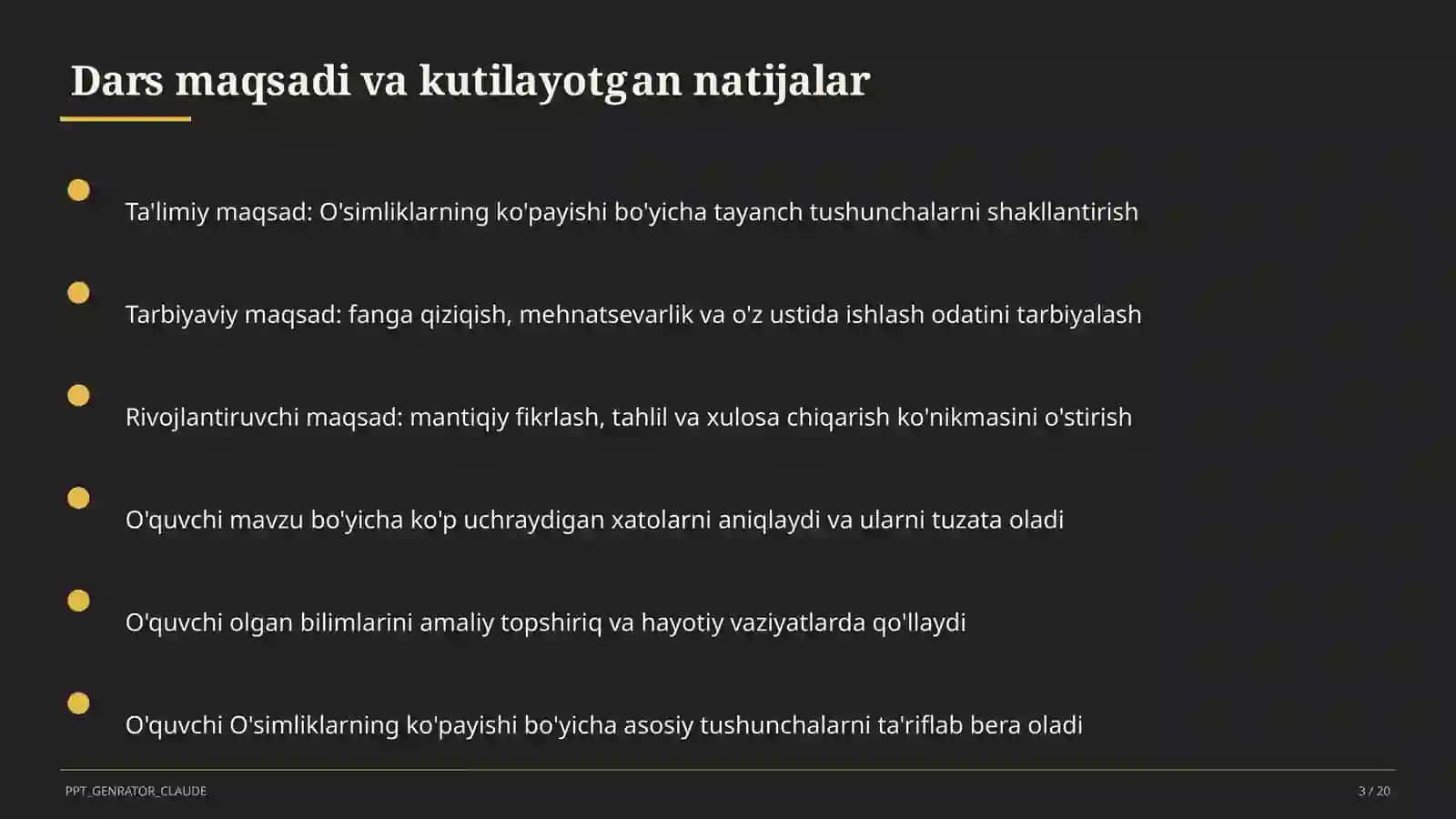 O'simliklarning ko'payishi (3-sinf) 3