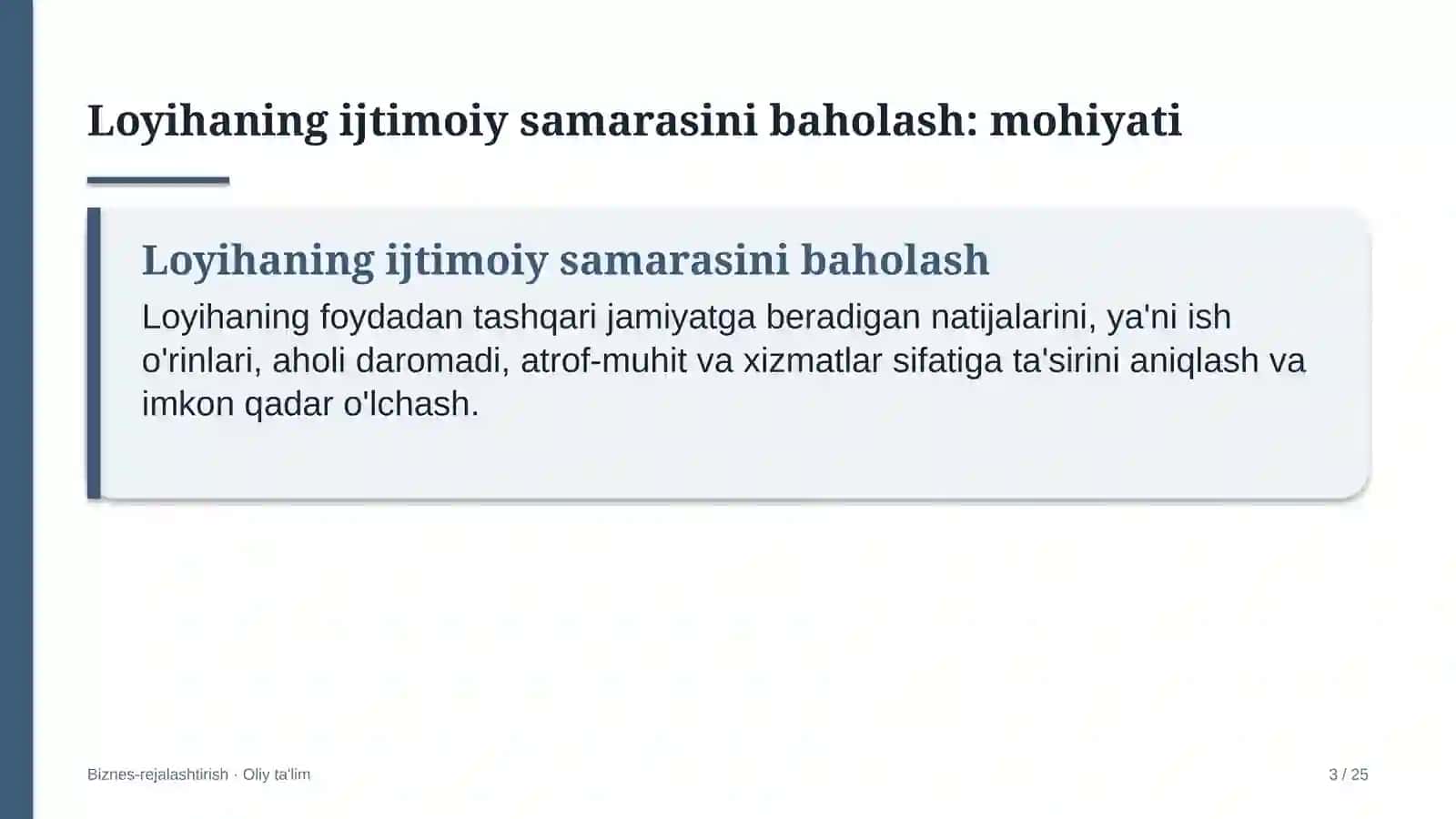 dehqon xo'jaliklarida loyihaning ijtimoiy samarasini baholash 7733 3