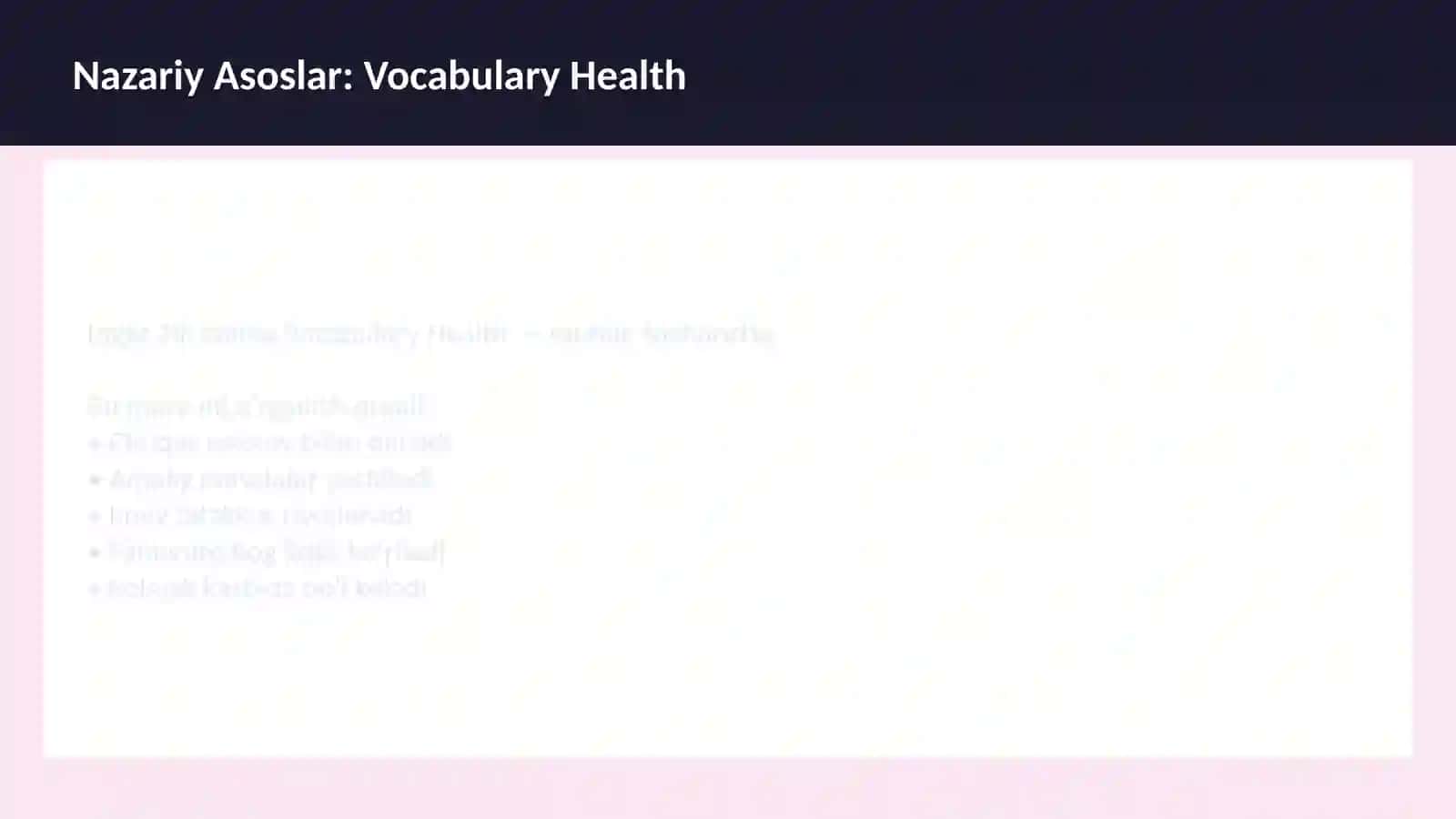 Ingliz Tili Vocabulary Education 3