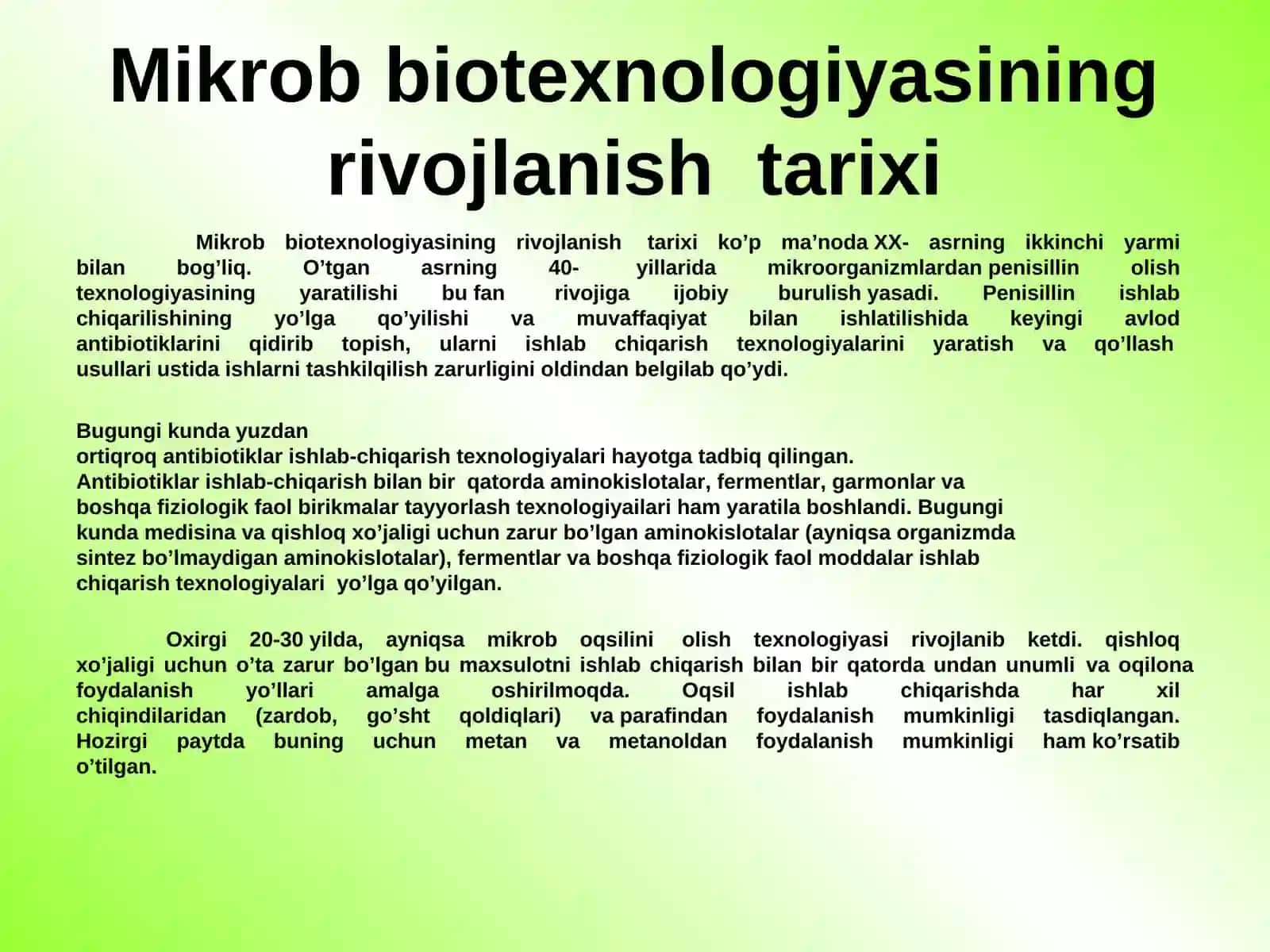 Mikrob Biotexnologiyasining Rivojlanishi Tarixi 3
