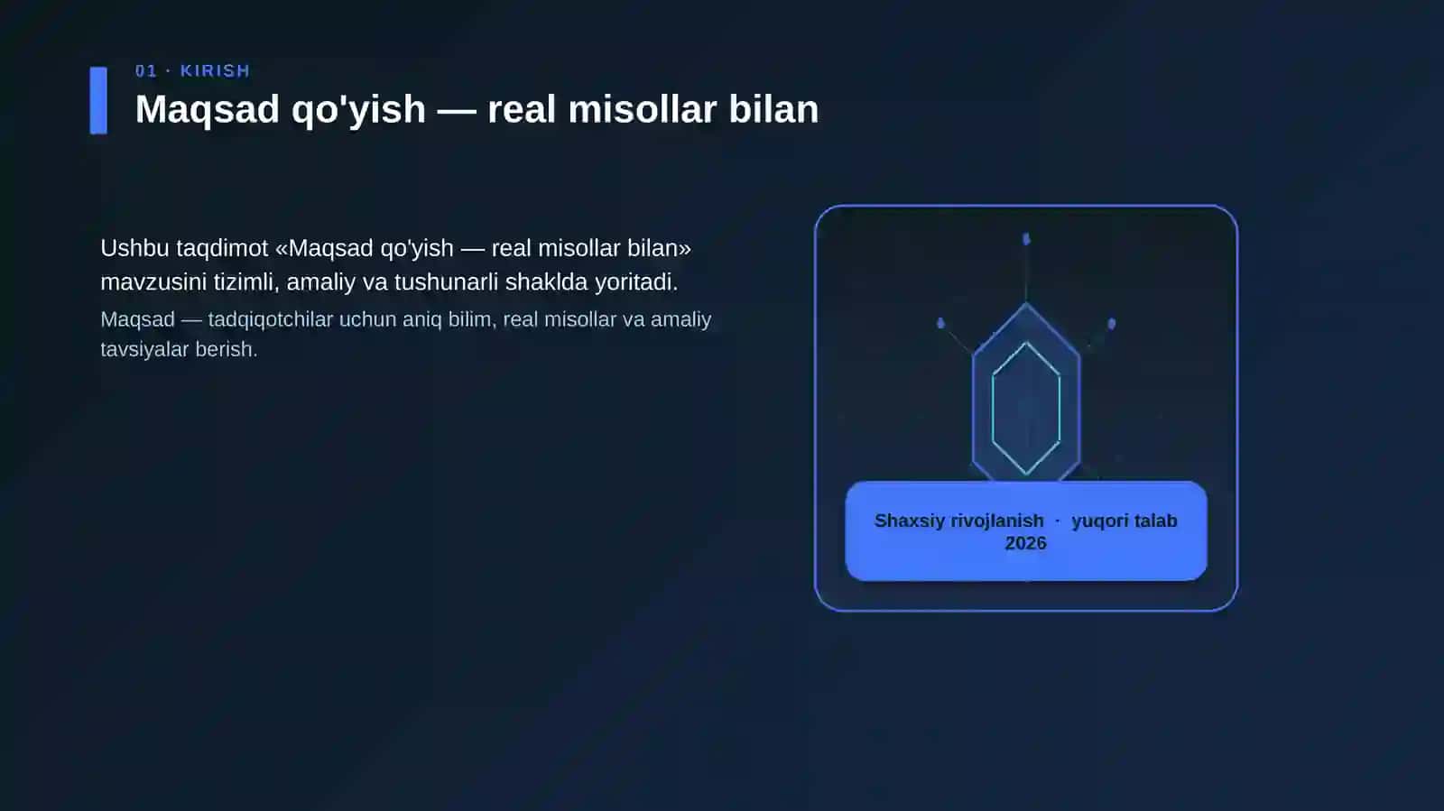Maqsad qo'yish — real misollar bilan 3