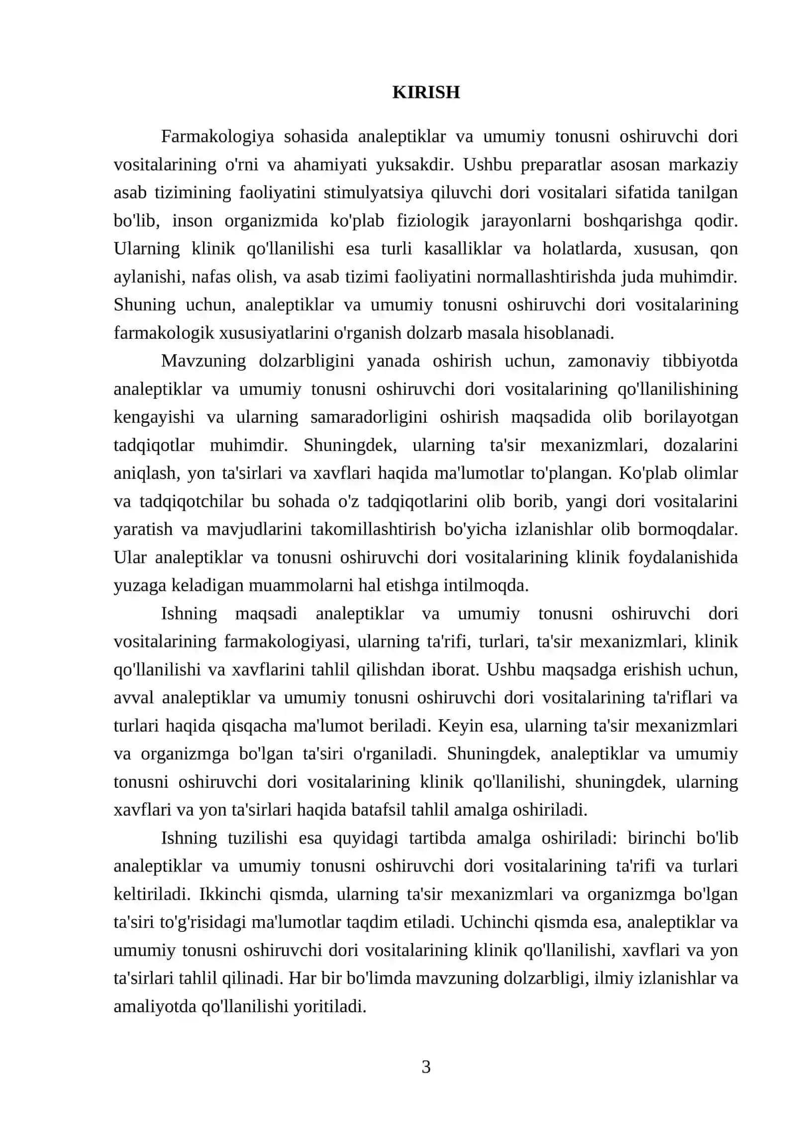 Analeptiklar va umumiy tonusni oshiruvchi dori vositalar farmakologiyasi 3
