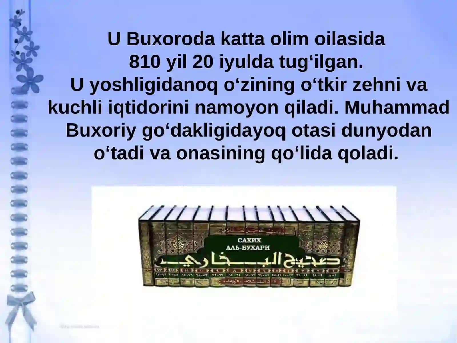 Al-buxoriy va hadis ilmi 3