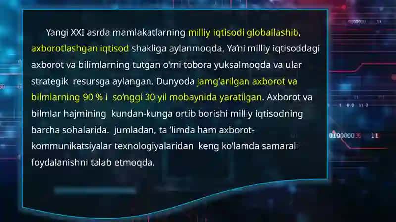 Axborotboshqaruvtizimlariningmamlakatimizdagirivoji 3