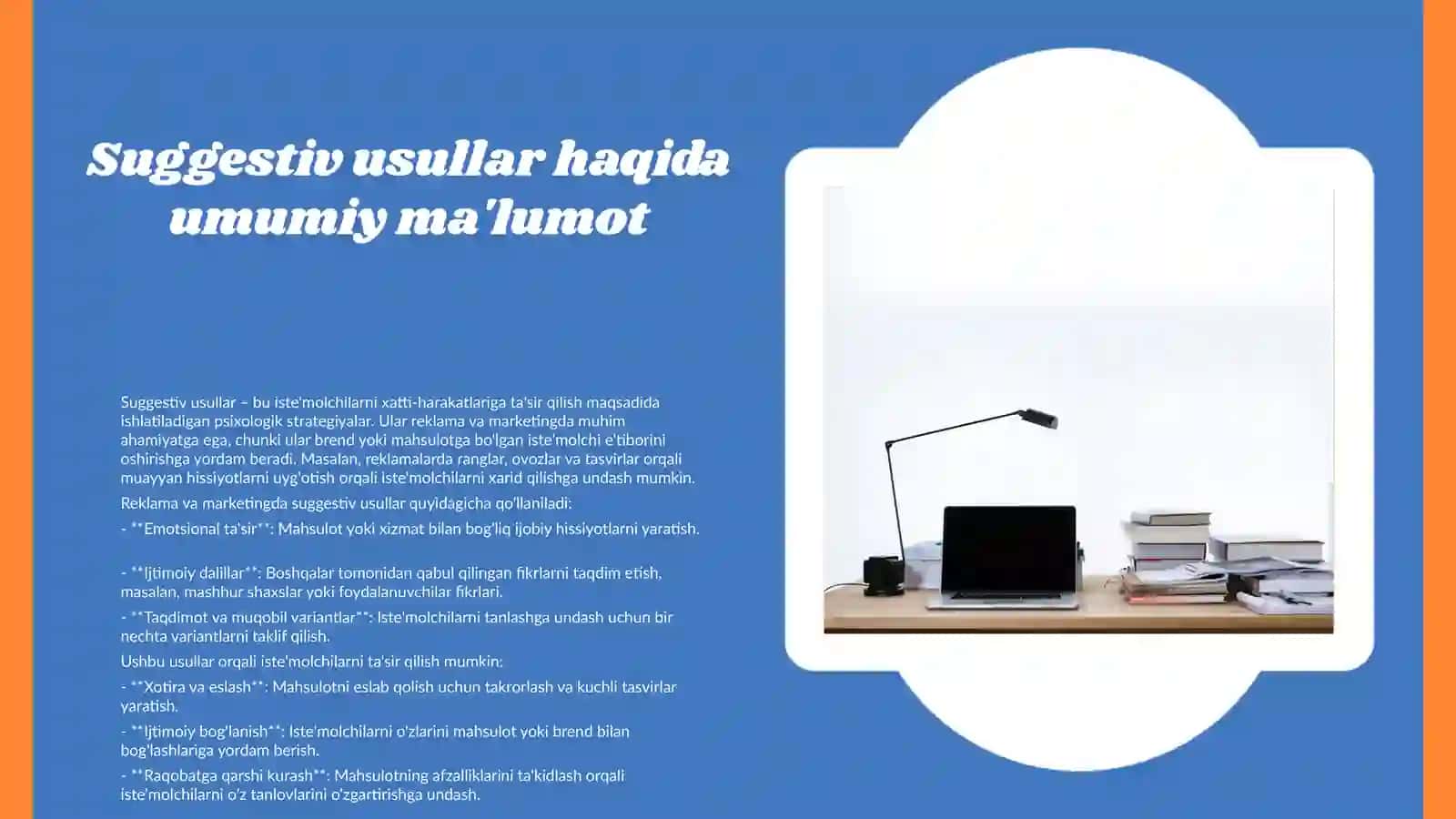 Reklama va marketing texnologiyalarida ta'sir qiluvchi suggestiv usullari 3