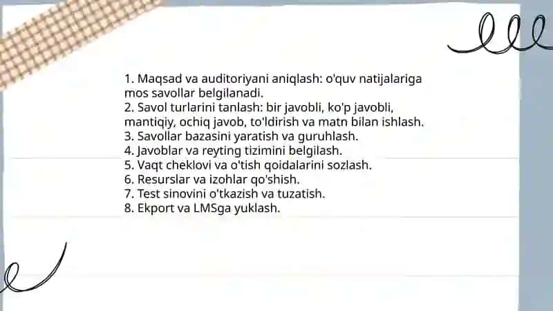 Ispringda test va 3D kitob yaratish 3