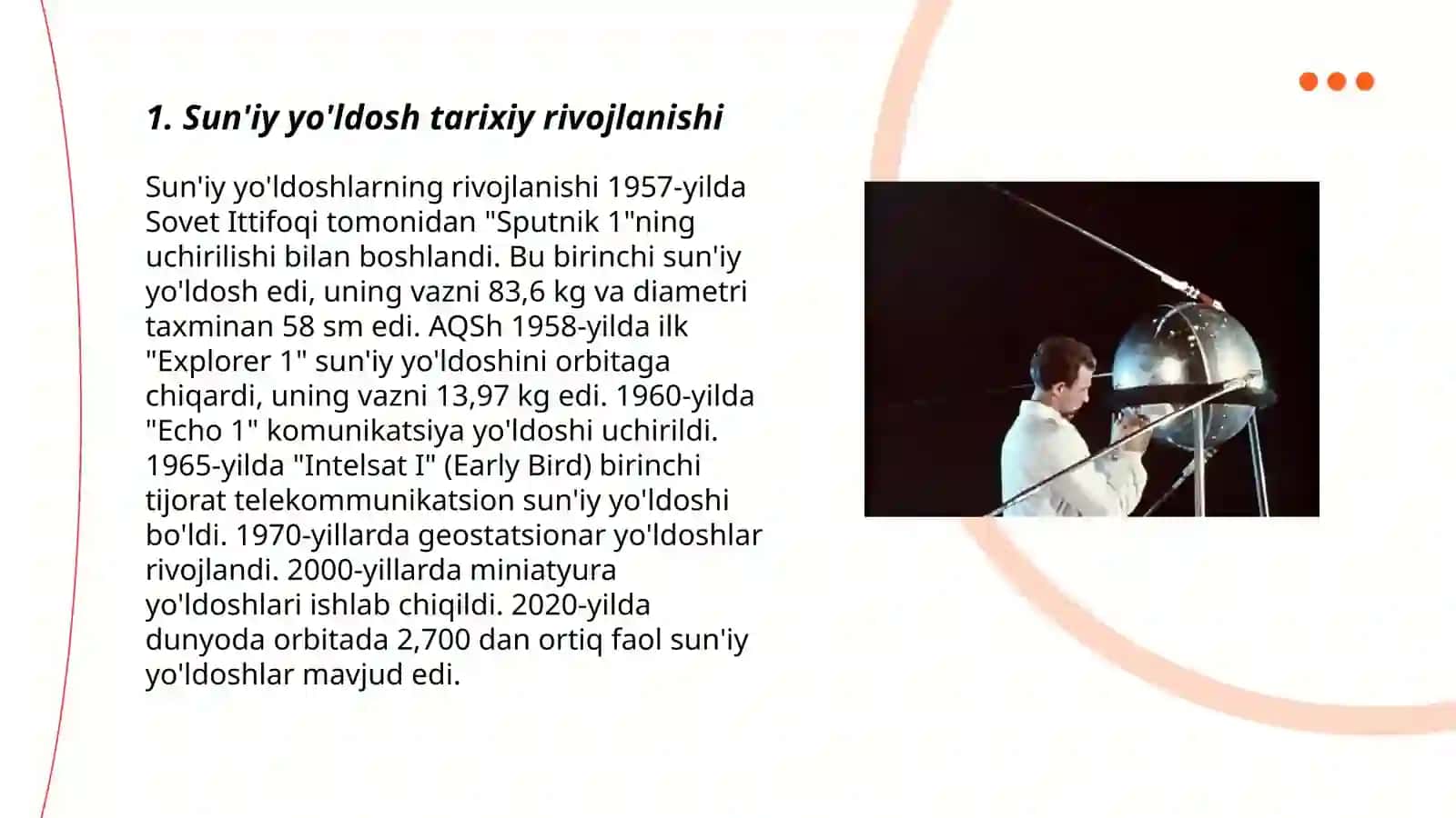 Sun'iy yo'ldosh tizimlari va vazifalari 3