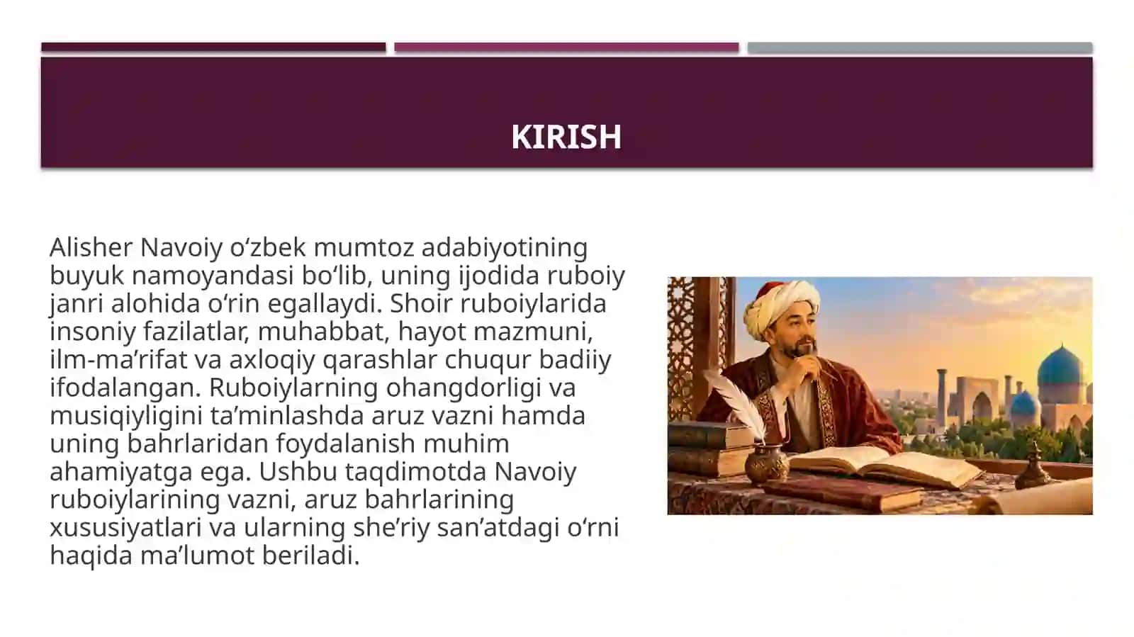Navoiy ruboiylarida qoʻllanilgan bahrlar 3