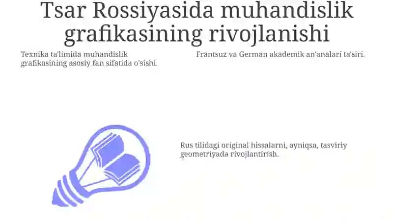 Rus tilidagi tasviriy geometriya va muhandislik grafikasi bo'yicha asosiy shaxslar va muassasalar 3