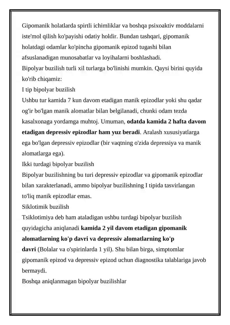 Shizoaffektiv buzilish va bipolyar buzilish 3