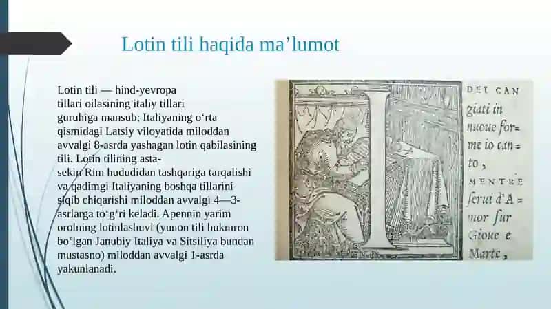 Lotin tilining tarixi 3