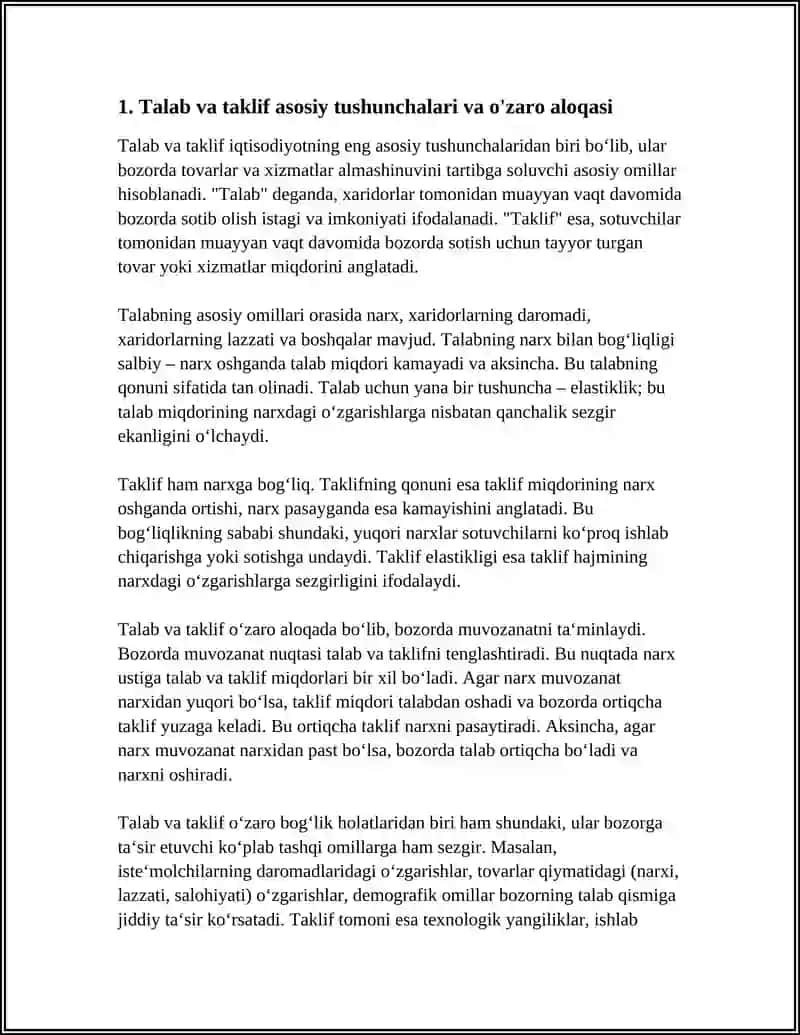 TALAB VA TAKLIFNING O’ZARO BOG’LIQLIGI 3