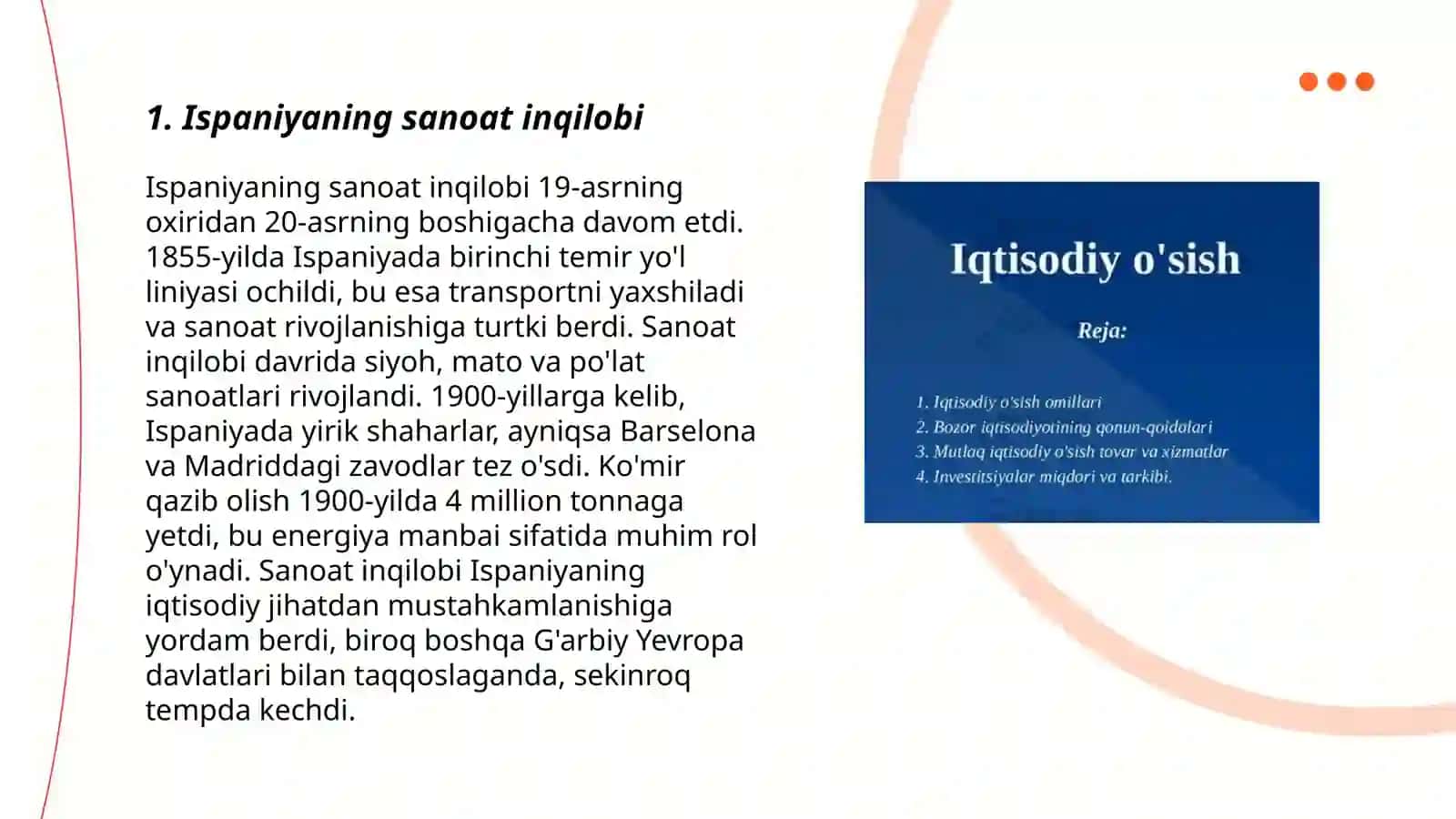 Ispaniyaning iqtisodiy o'sish tarixi 3