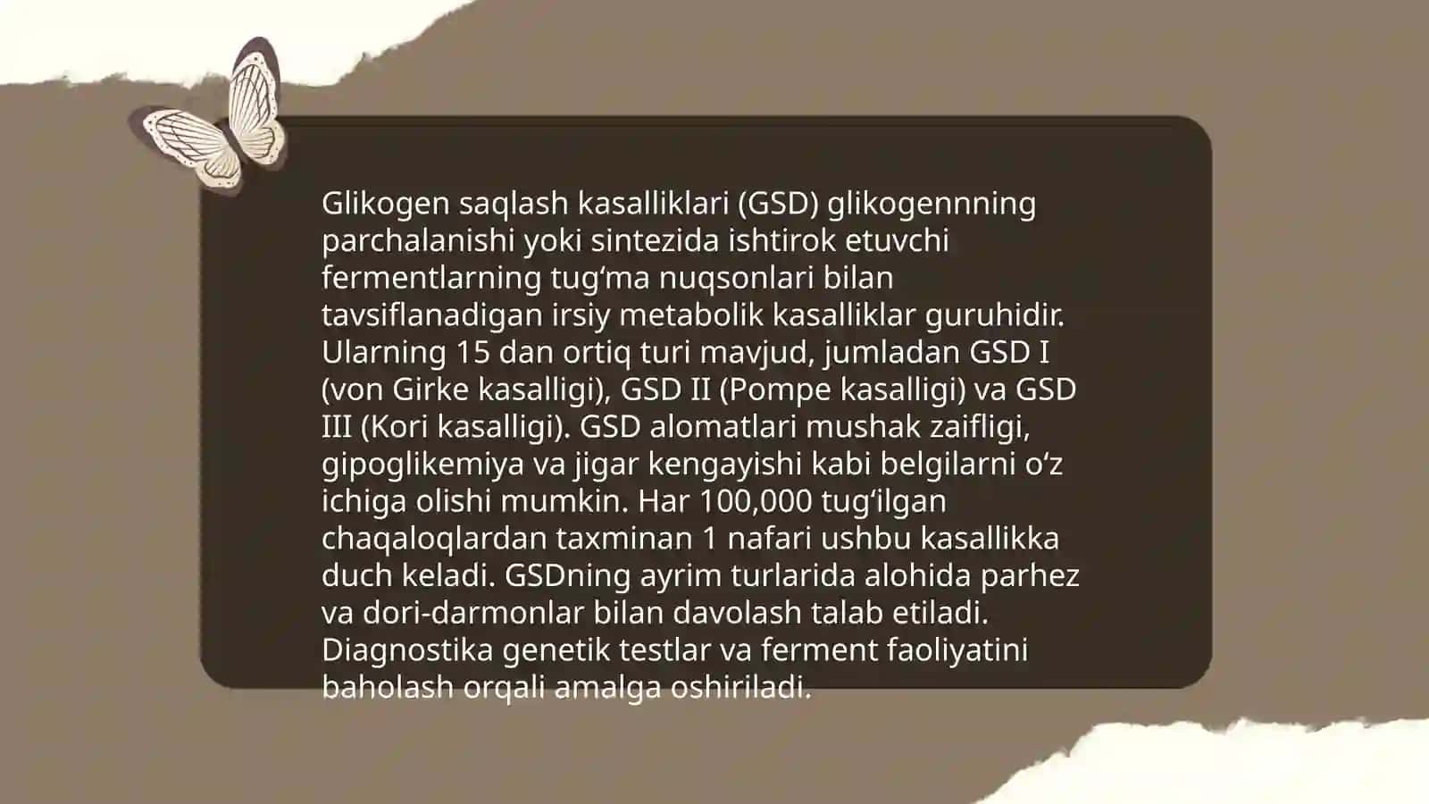 Glikogen saqlash kasalliklari (GSD) 3