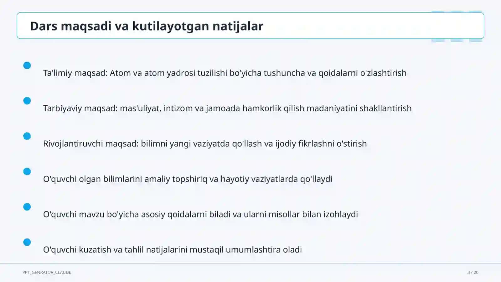 Atom va atom yadrosi tuzilishi (11-sinf) 3