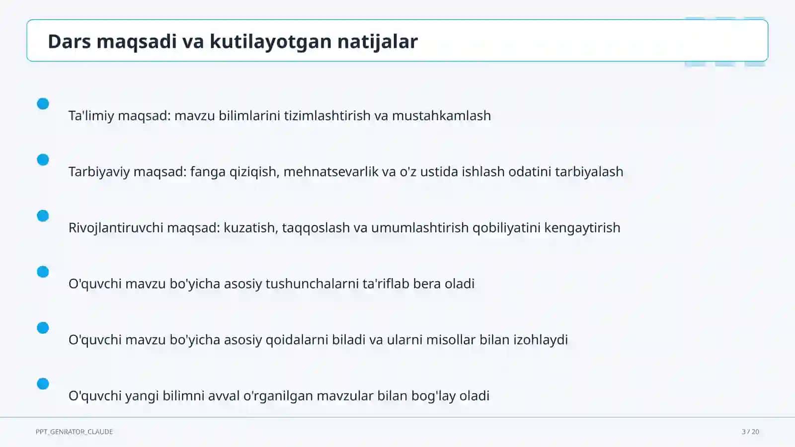 Natural sonlar va ular ustida amallar (5-sinf) Matematika (5–6) — takrorlash darsi uchun 3