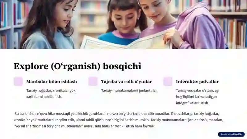 Tarix darslarida 5E modeli 3