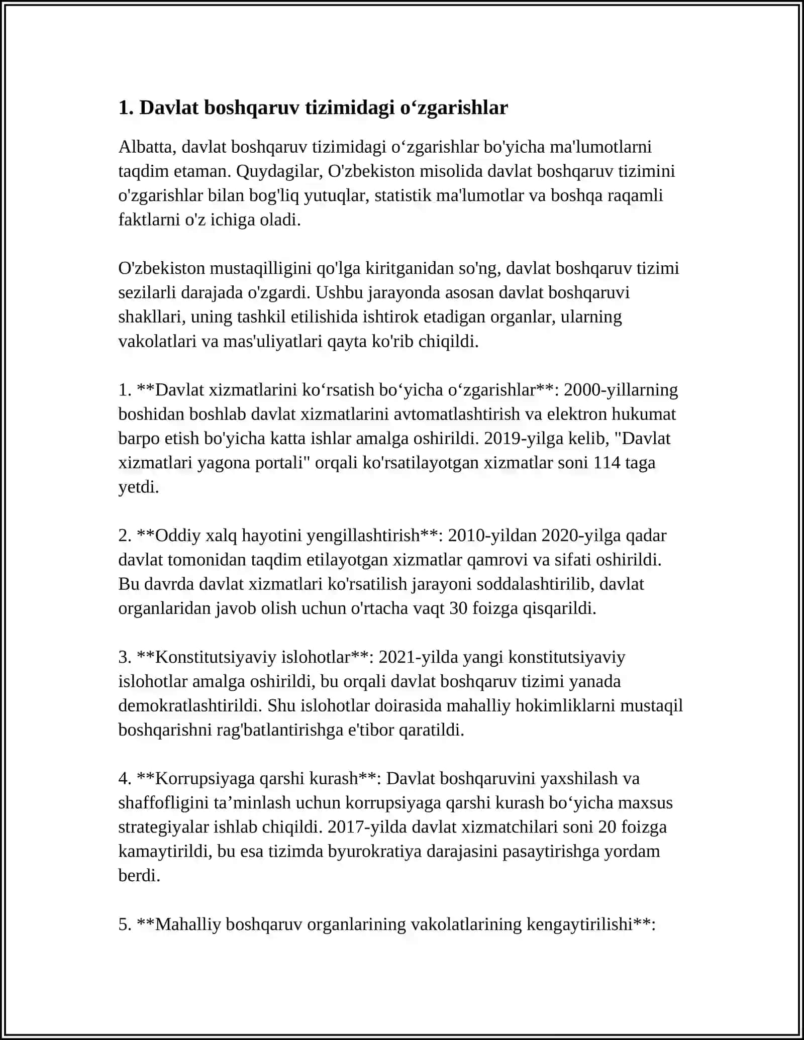 YANGI TAHRIRDAGI OʻZBEKISTON RESPUBLIKASI KONSTITUTSIYASIDAGI OʻZGARTIRISH VA QOʻSHIMCHALAR 3