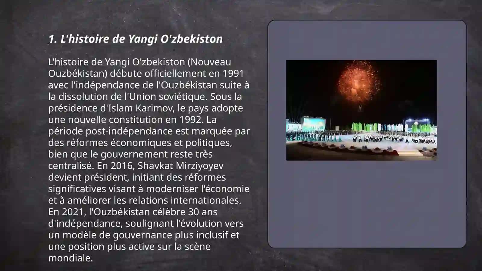 L'histoire de Yangi O'zbekiston 3