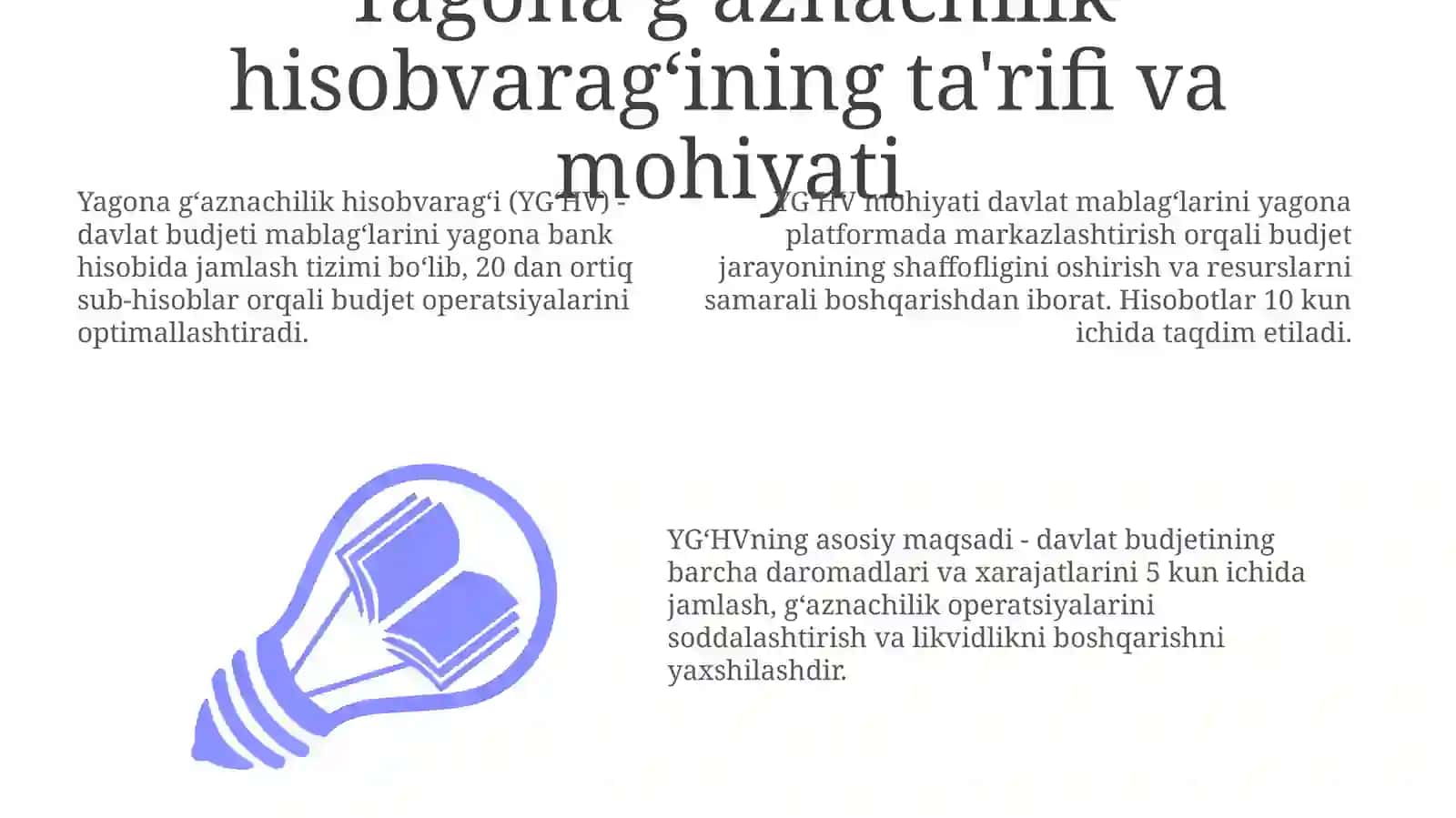 Yagona vakillik hisobvarg'i, uning mazmuni va mohiyati 3