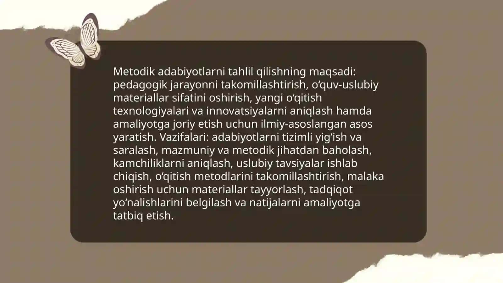 Metodik adabiyotlarni tahlil qilish 3