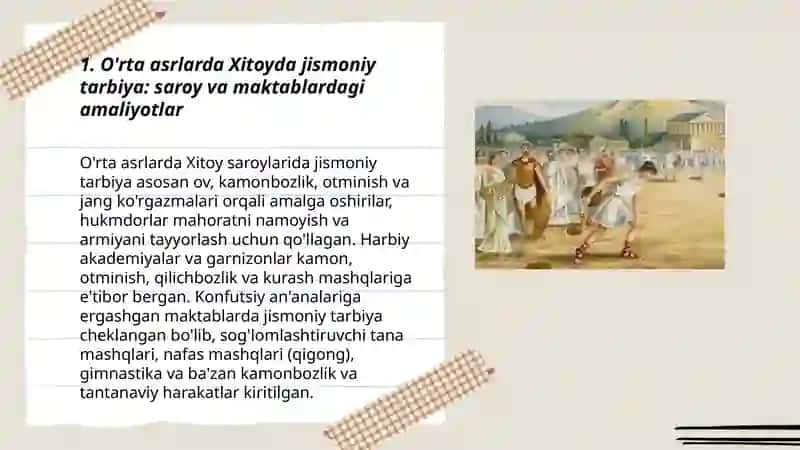 Orta asrlarga osiyo amerika va afrika mamlakatlarida jismoniy tarbiya 3