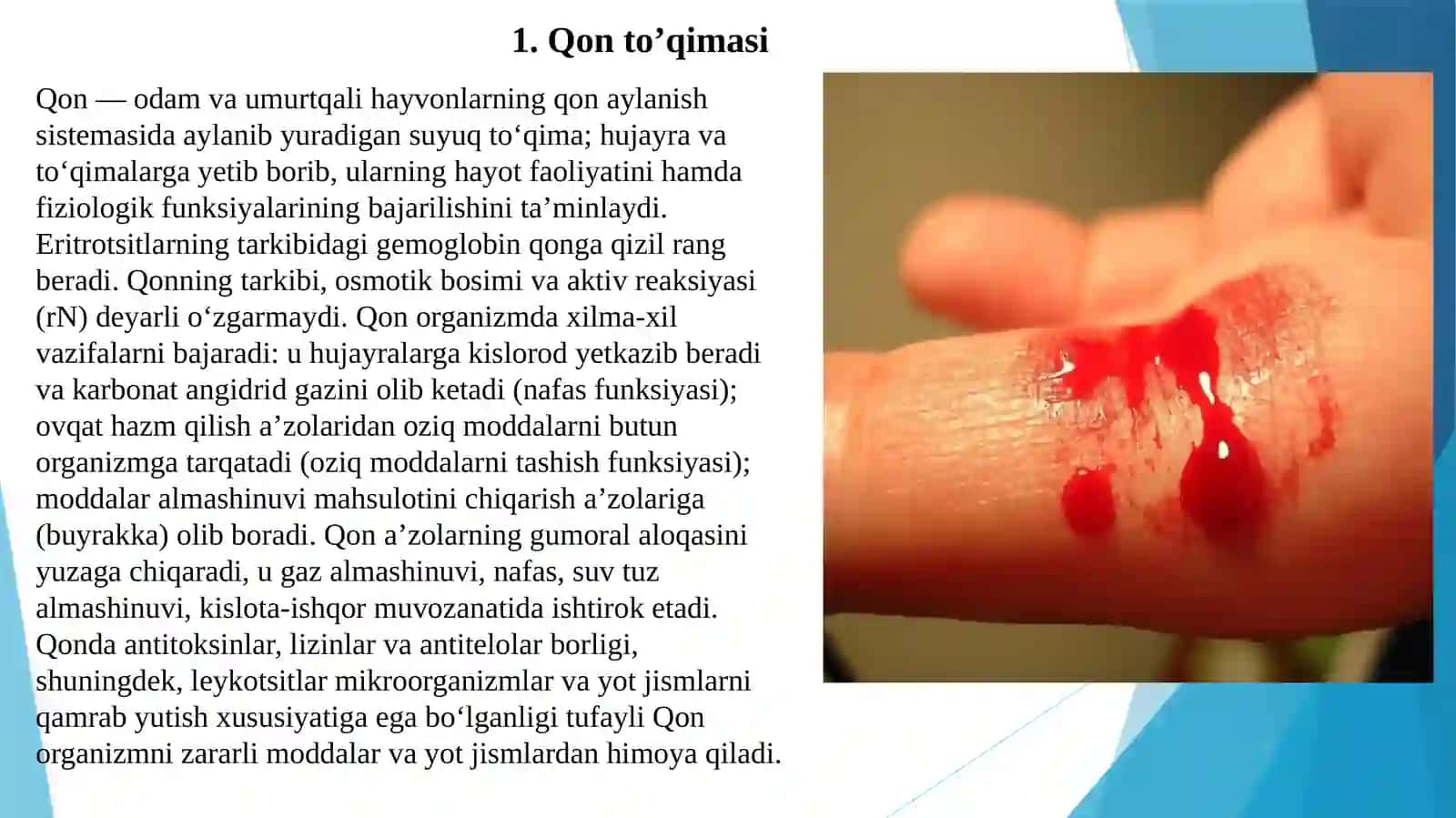 Qonning fizik-kimyoviy xususiyatlarining o'zgarishlari 3