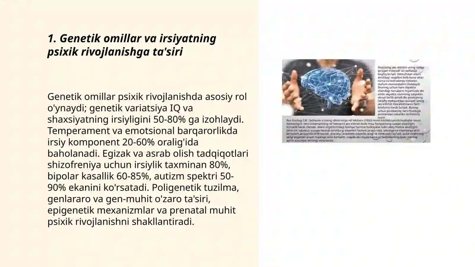 Psixik rivojlanishning biologik va ijtimoiy omillari 3