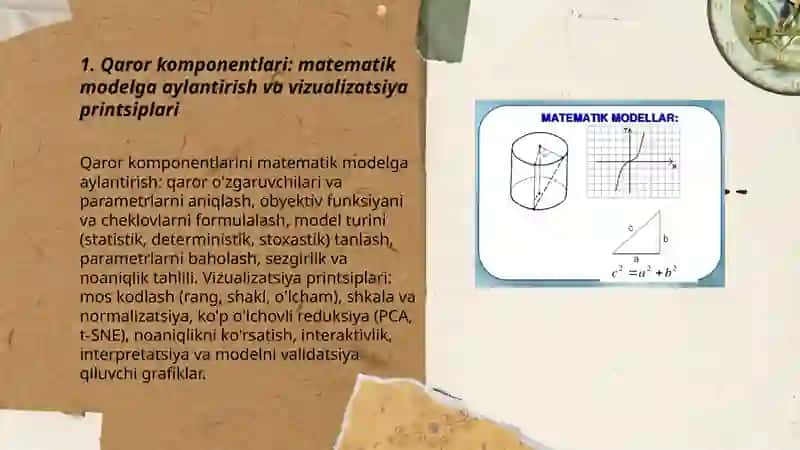 Matematik modellar yordamida qaror komponentlarini vizualizatsiya qilish 3