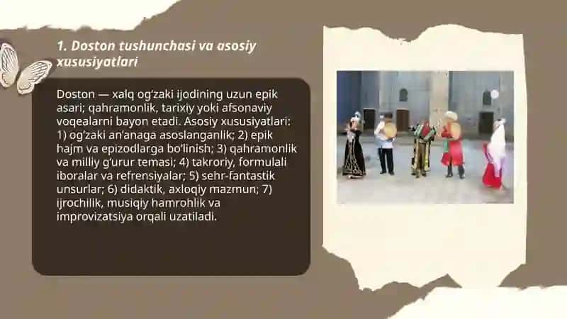 Oʻzbek folklorida doston va uning turlari 3