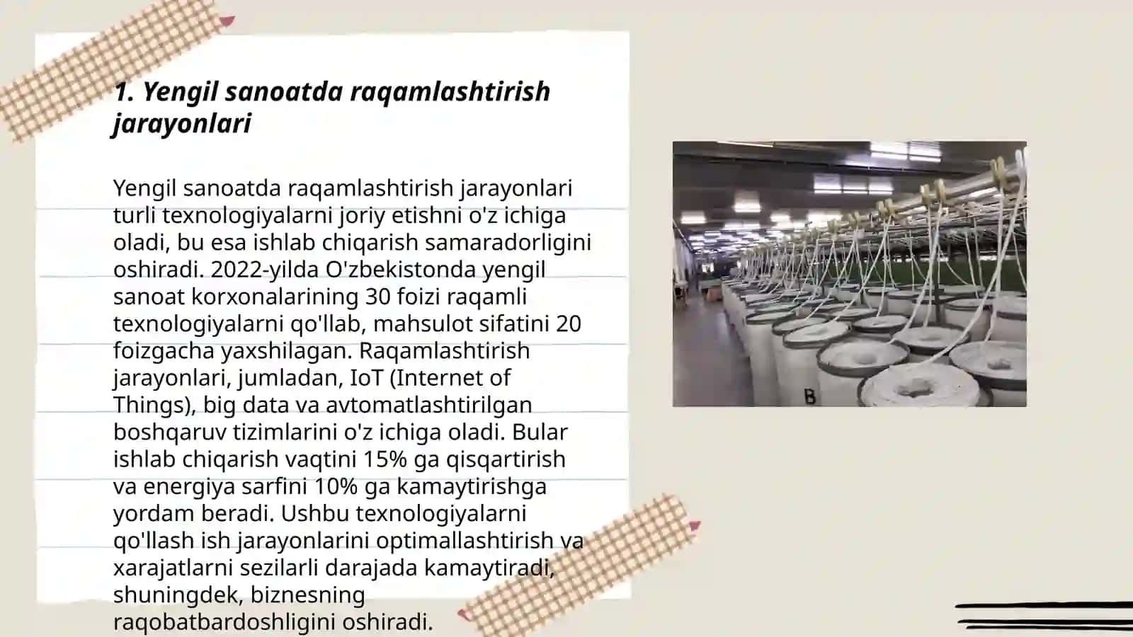 Yengil sanoat sohasidagi o'zgarishlar 3