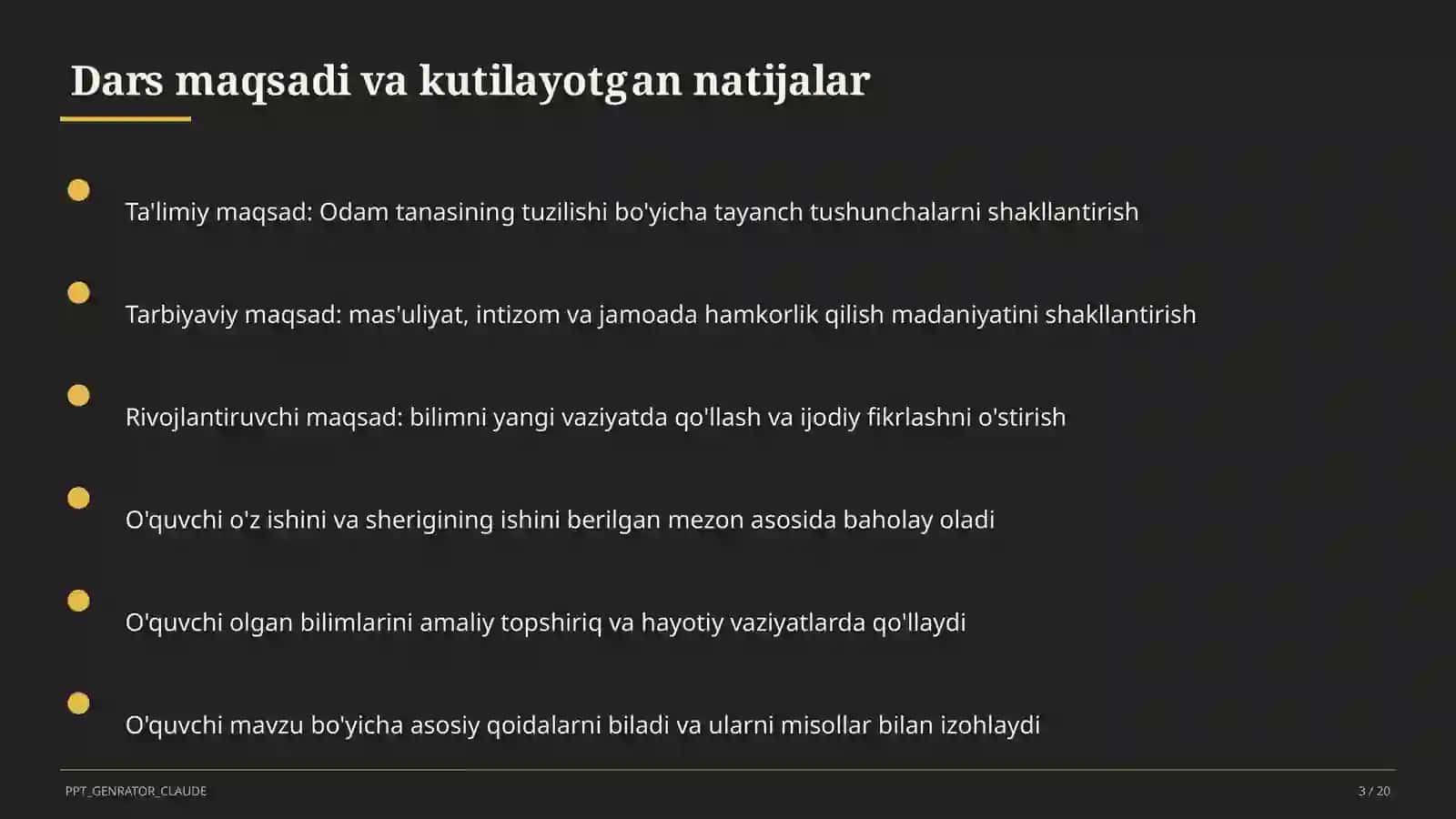 Odam tanasining tuzilishi (2-sinf) 3