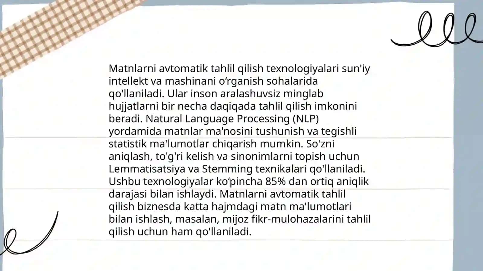 O‘zbek tilshunosligidagi kompyuter lingvistikasiga oid tadqiqotlarga tavsif bering 3