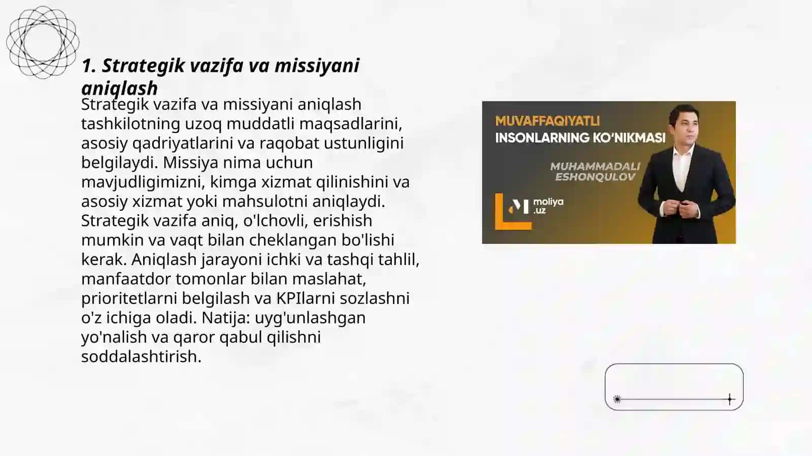 Muvaffaqiyatli strategiya yaratish tamoyillari 3