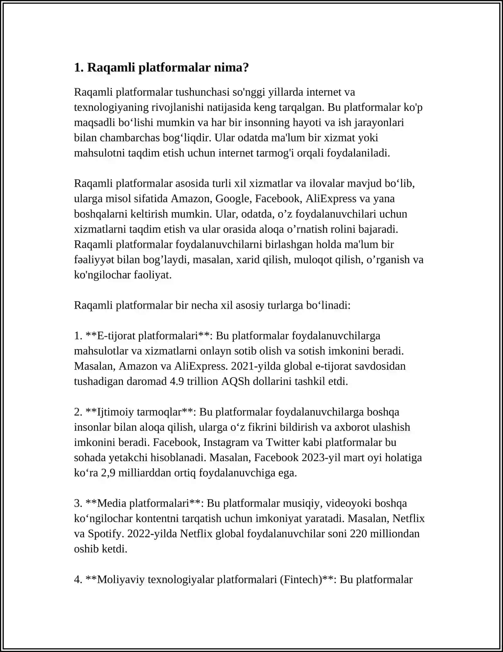RAQAMLI PLATFORMANING AHAMIYATI 3