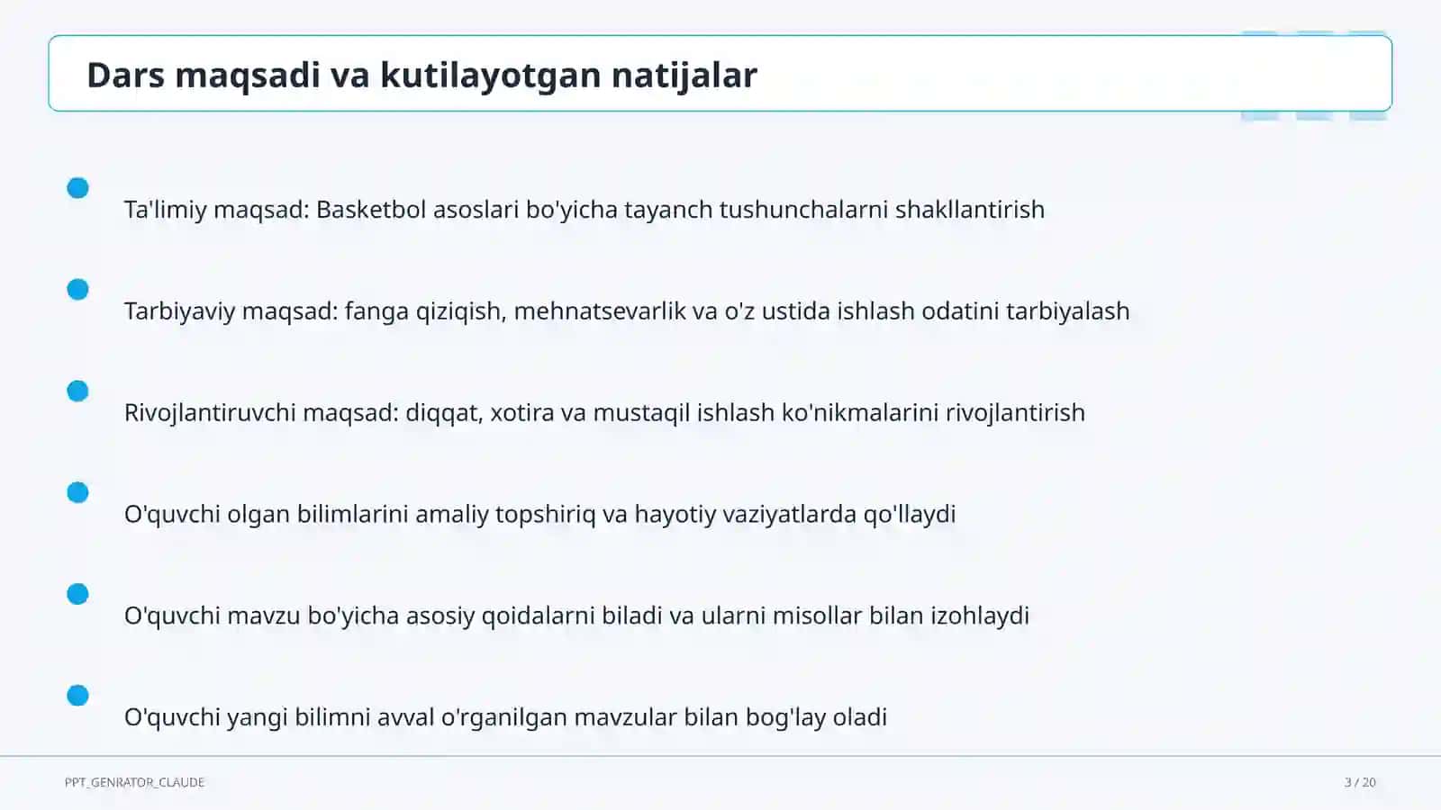 Basketbol asoslari (5-sinf) 3