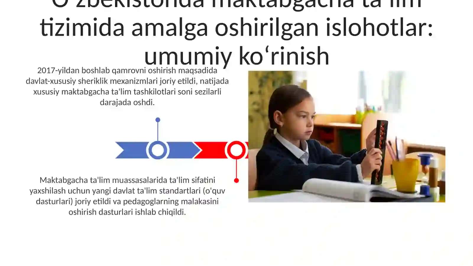 O'zbekistonda maktabgacha ta'lim tizimidagi olib borilgan islohotlar 3