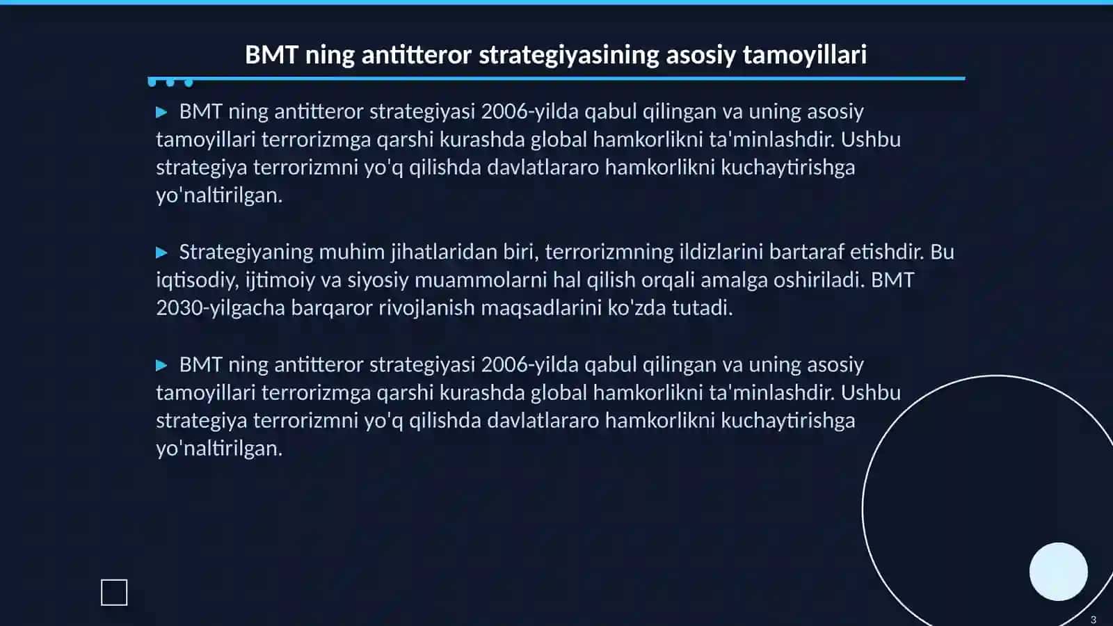 BMT ning global antitteror strategiyasi bôyicha mintaqaviy tuzilmasi 3