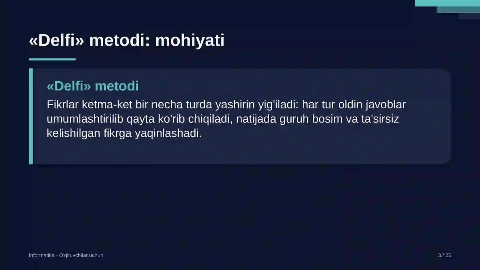 informatika darslarida delfi metodidan foydalanish 5343 3