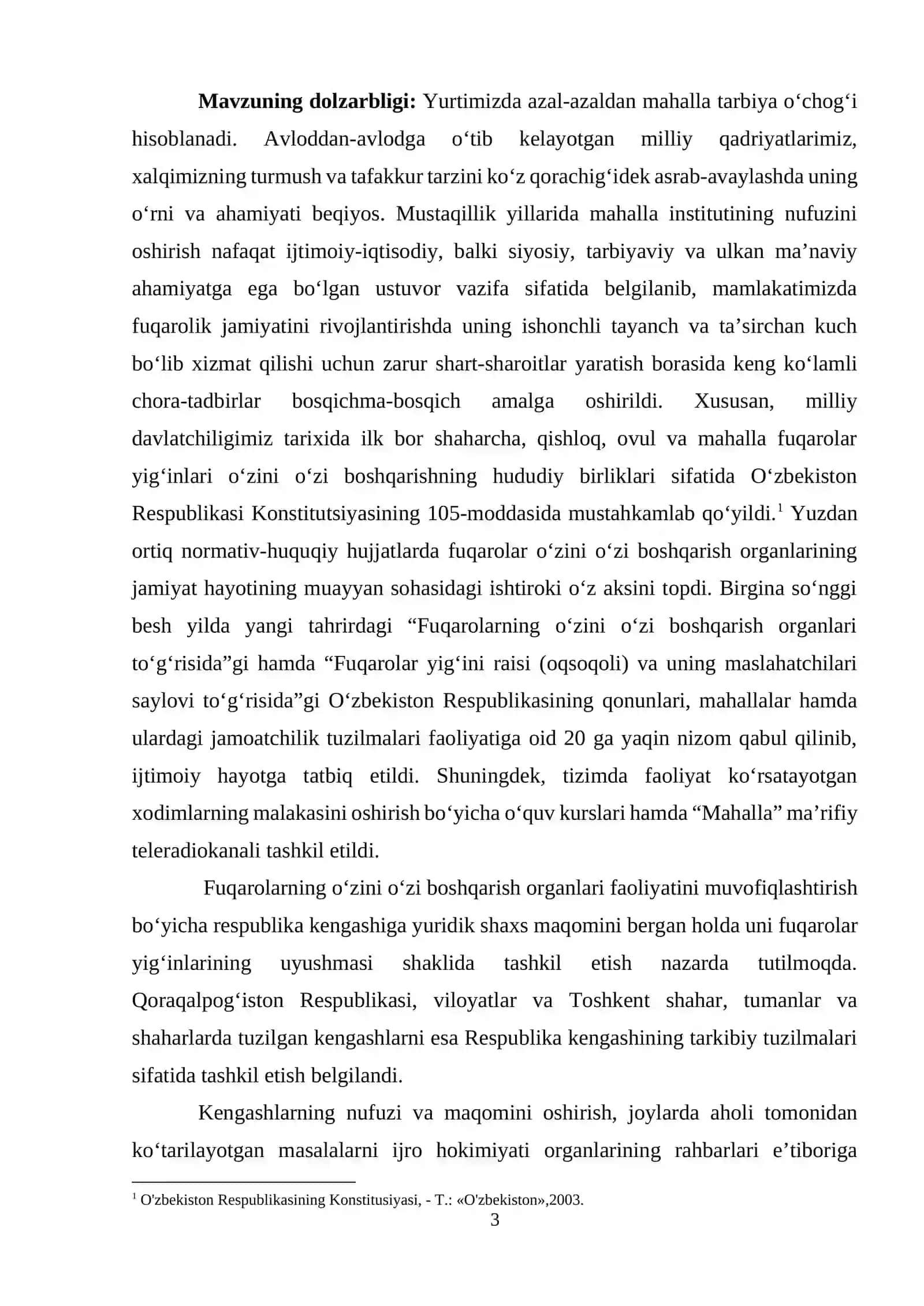 MAVZU: MAHALLANING PAYDO BO’LISH TARIXI 3