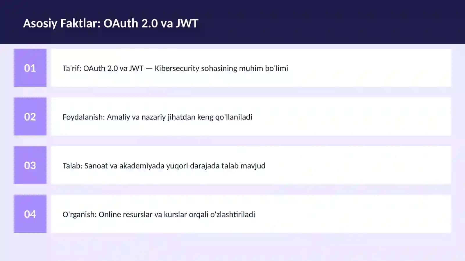 OAuth 2.0 va JWT 3