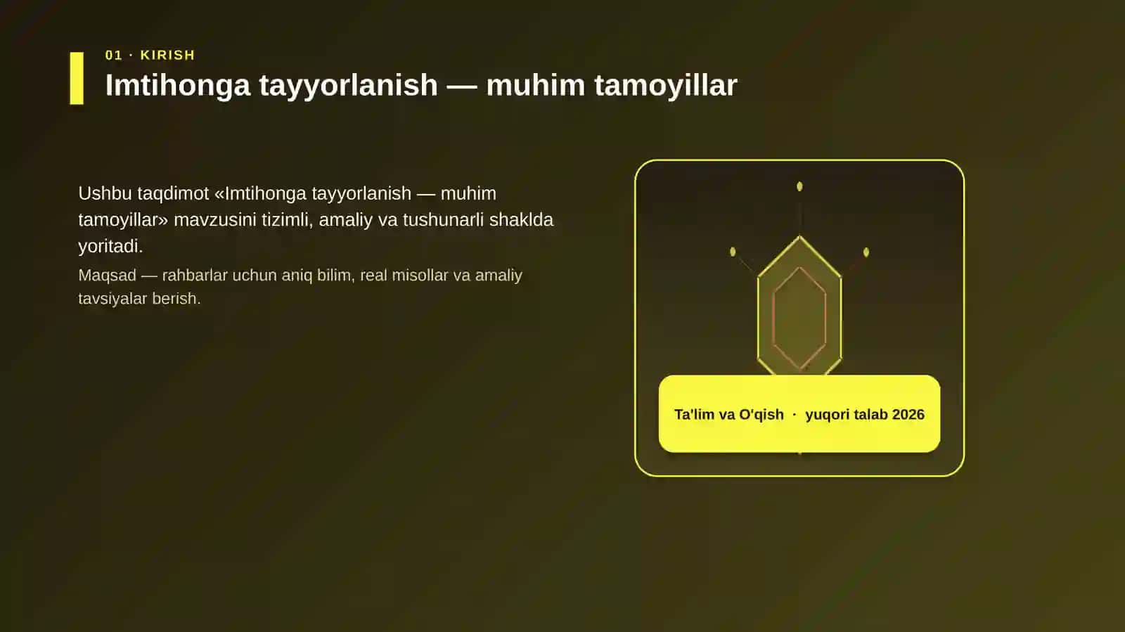 Imtihonga tayyorlanish — muhim tamoyillar 3
