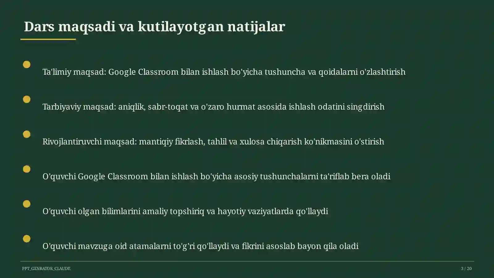 Google Classroom bilan ishlash 3