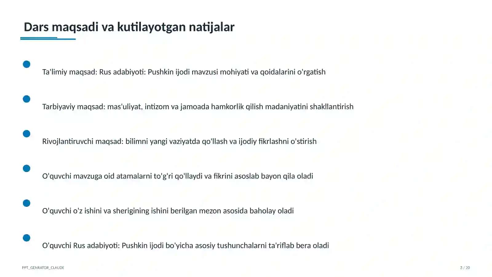 Rus adabiyoti: Pushkin ijodi (9-sinf) 3