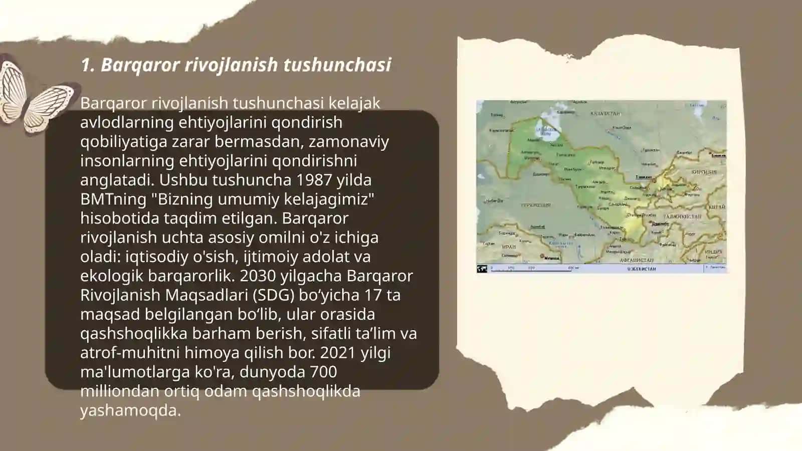 Barqaror rivojlaish talablari va ularning O'zbekistonda tadbiq qilinishi 3