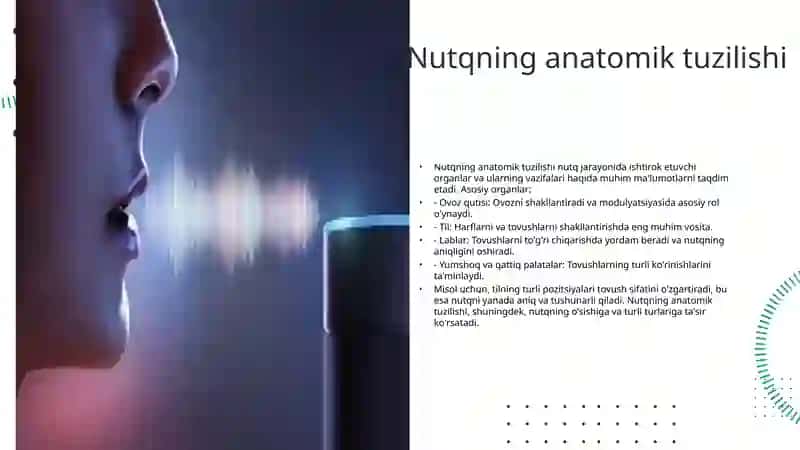 Nutqning anatomik fiziologik asoslari, nutqning oʻsishi va turlari 3