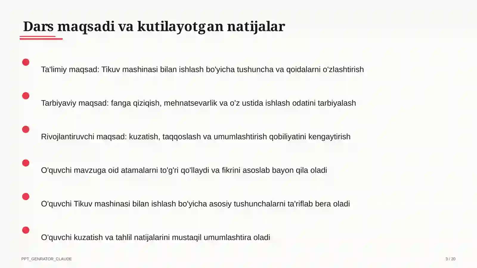 Tikuv mashinasi bilan ishlash (6-sinf) 3