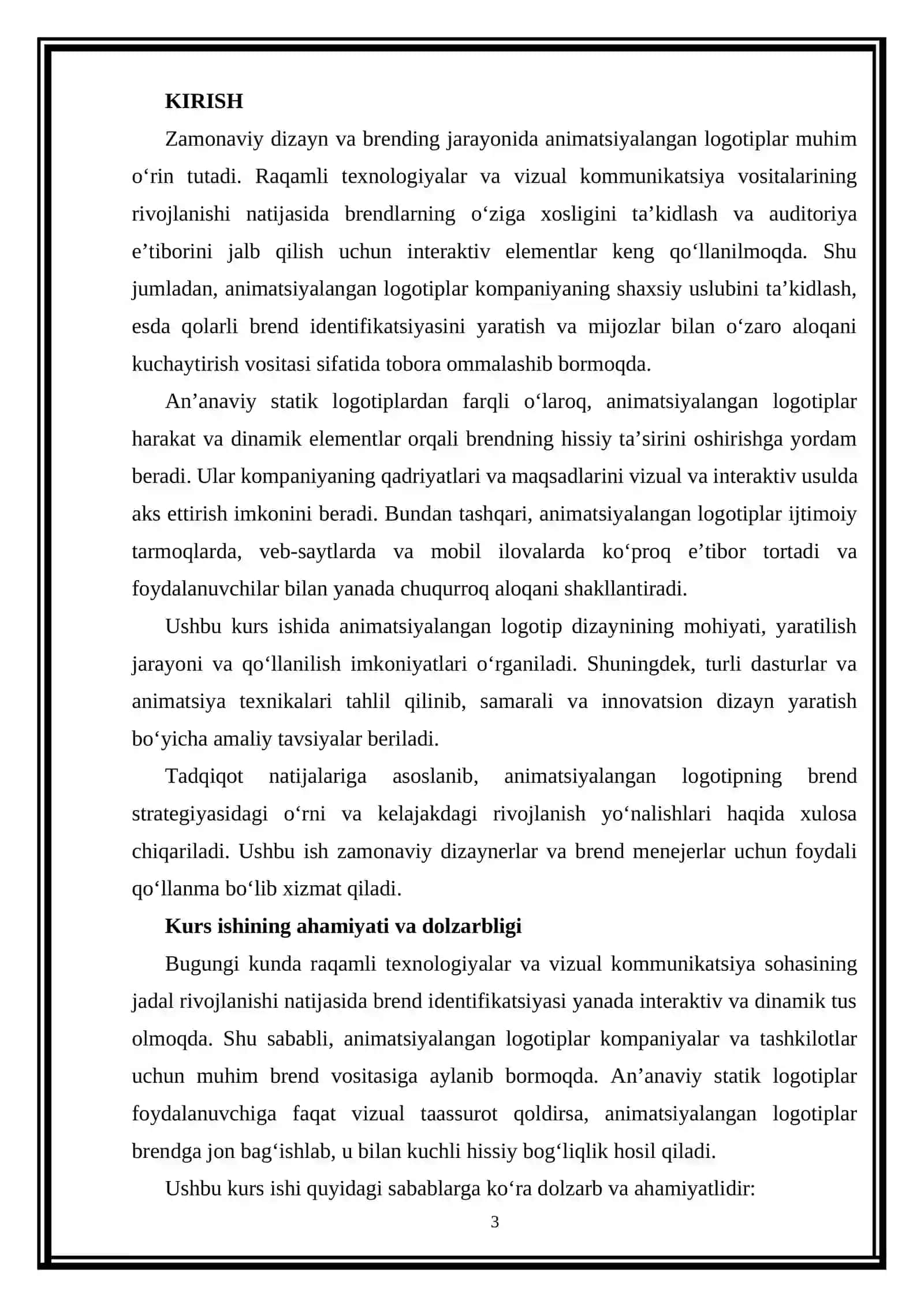 Animatsiyalangan logo dizayni 3