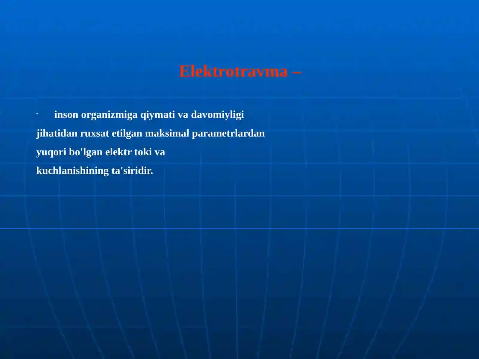 Elektr jarohati va elektr toki urishi oqibatlari 3
