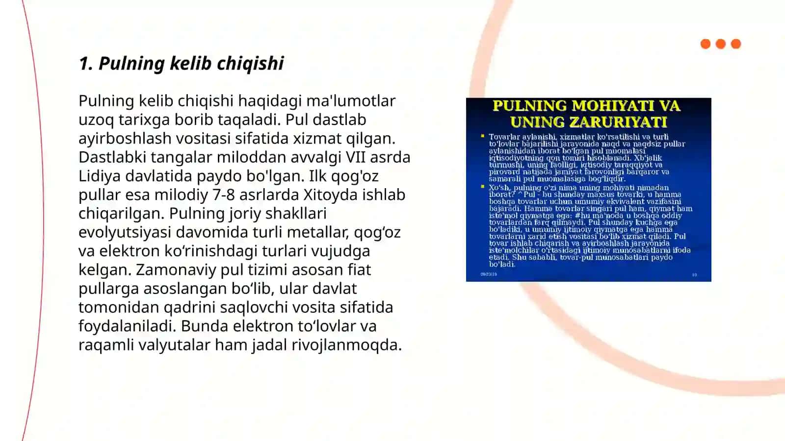 Pul nazariyalari 3